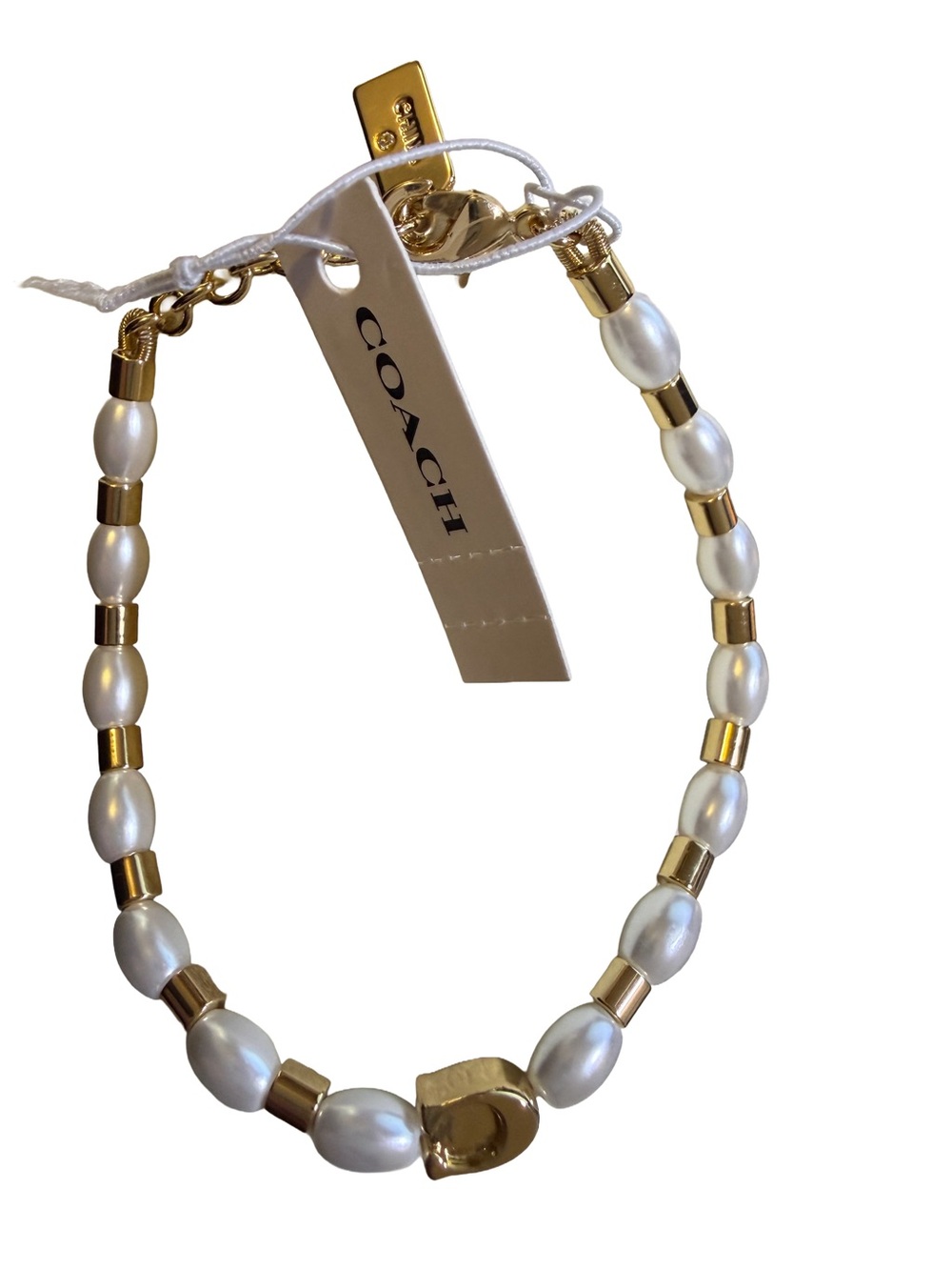 Coach Pearls & Beads Linear Bracelet,
Style: CBB29 Authenticity Guaranteed
